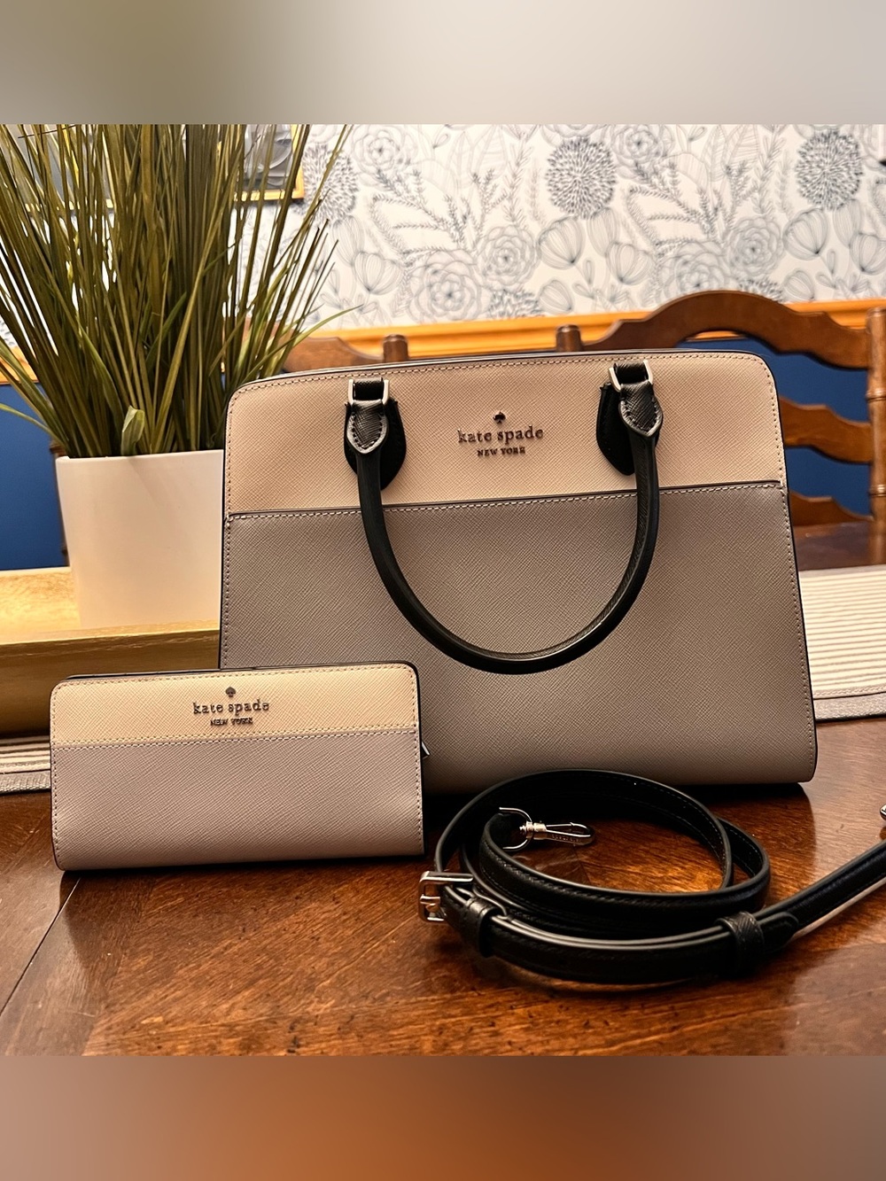 kate spade ♠️ Madison Colorblock Satchel with Staci Colorblock Bifold Wallet